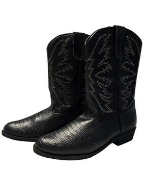 Women’s Western Cowboy Boots Pull On Skid Resistant Sole Youth 6